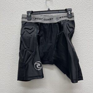 West Coast Goalkeeping Padded Shorts Large Black Soccer GoalKeeper Compression